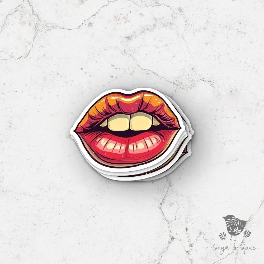 Sexy Lips Stickers, Retro Sticker, 1980 Mouth Waterproof sticker - Premium  from Sugar and Spice Invitations - Just $3! Shop now at Sugar and Spice Paper