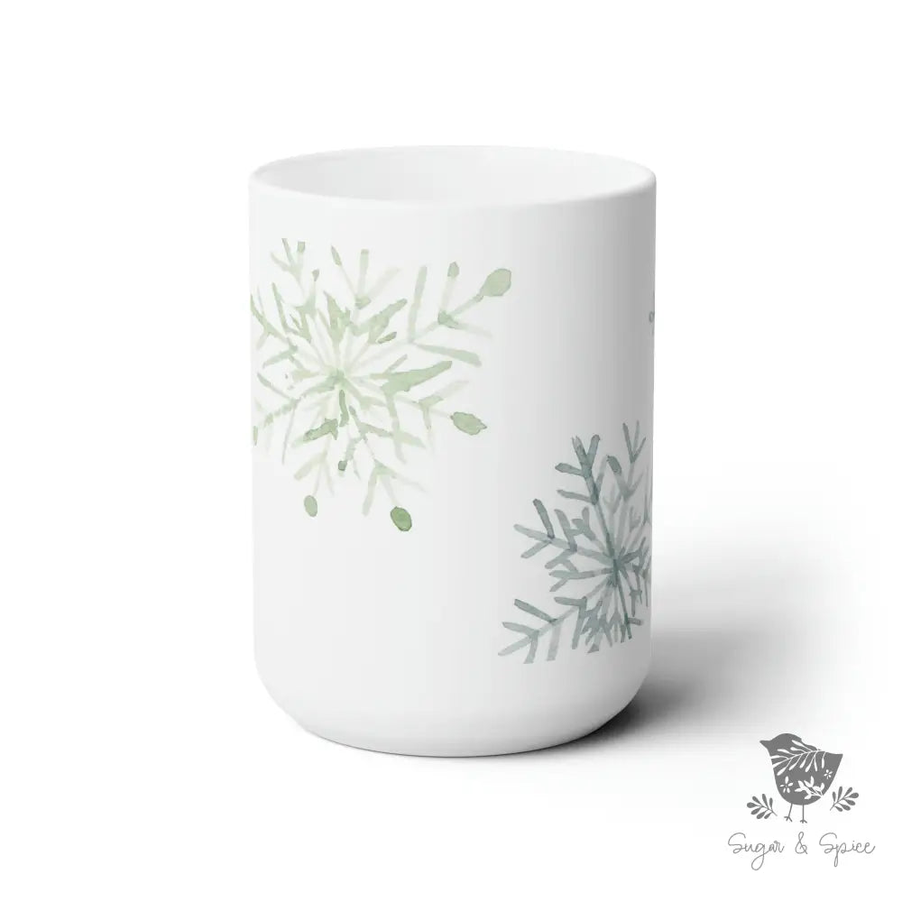 Snowflake Ceramic Mug - Premium Mug from Printify - Just $18! Shop now at Sugar and Spice Paper