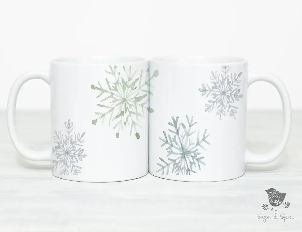 Snowflake Ceramic Mug - Premium Mug from Printify - Just $18! Shop now at Sugar and Spice Paper