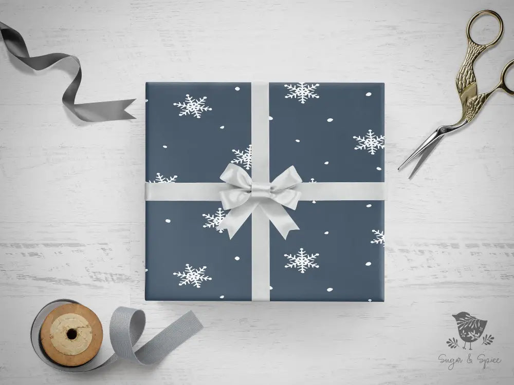 Snowflakes Wrapping Paper - Premium Craft Supplies & Tools > Party & Gifting > Packaging & Wrapping from Sugar and Spice Invitations - Just $26.10! Shop now at Sugar and Spice Paper