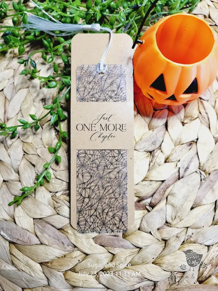 Spider Web Halloween Acrylic Bookmark - Premium Engraved Gifts from Sugar and Spice - Just $4.87! Shop now at Sugar and Spice Paper