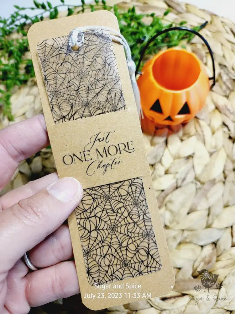 Spider Web Halloween Acrylic Bookmark Engraved Gifts