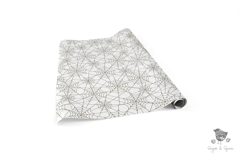 Spider Web Halloween Wrapping Paper - Premium Craft Supplies & Tools > Party & Gifting > Packaging & Wrapping from Sugar and Spice Invitations - Just $26.10! Shop now at Sugar and Spice Paper