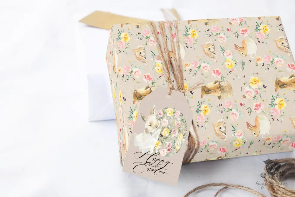 Spring Bunny Easter Wrapping Paper - Premium Craft Supplies & Tools > Party & Gifting > Packaging & Wrapping from Sugar and Spice Invitations - Just $26.10! Shop now at Sugar and Spice Paper