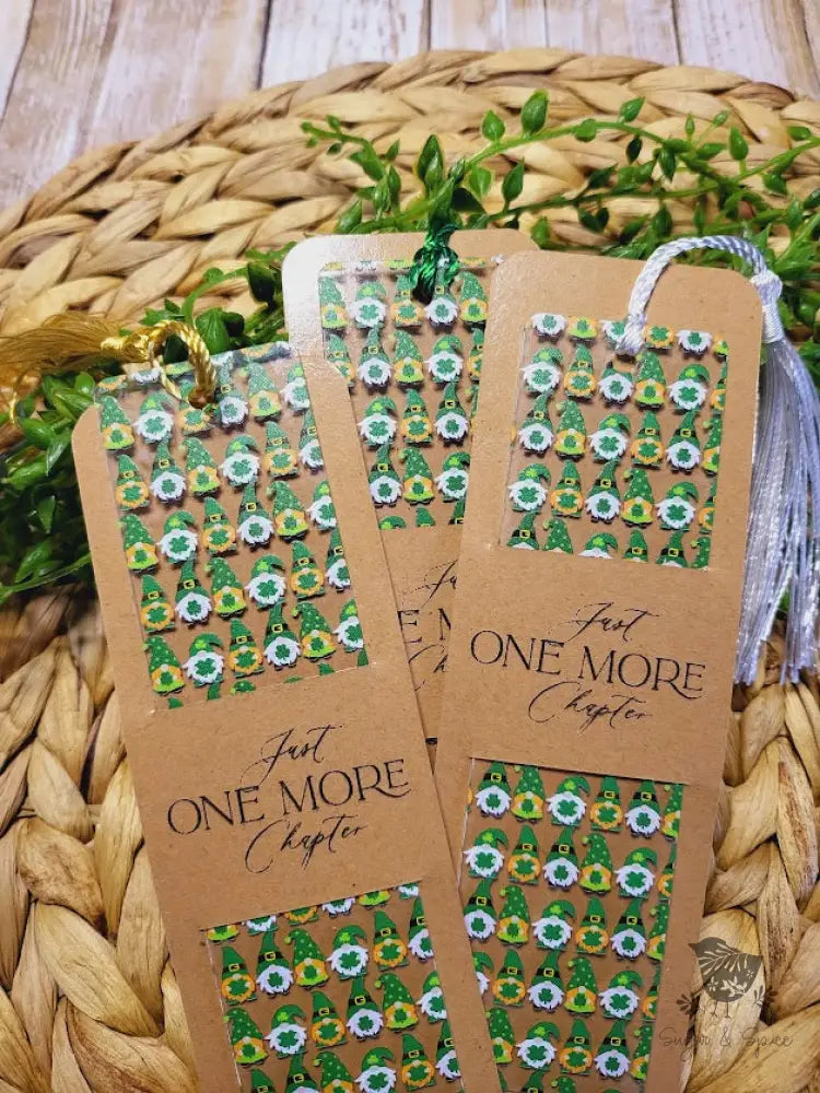 St Patricks Day Gnome Pattern Acrylic Bookmark - Premium Engraved Gifts from Sugar and Spice - Just $4.87! Shop now at Sugar and Spice Paper