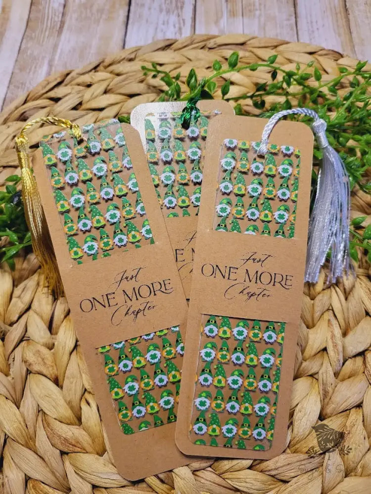 St Patricks Day Gnome Pattern Acrylic Bookmark - Premium Engraved Gifts from Sugar and Spice - Just $4.87! Shop now at Sugar and Spice Paper