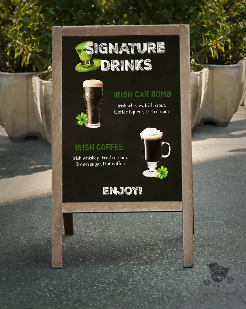 St Patricks Day Signature Drink Sign
