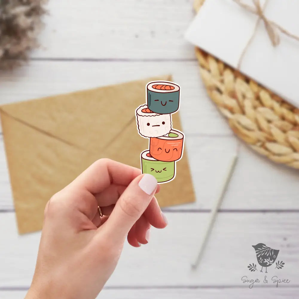 Sticked Sushi Sticker Kawaii Stickers - Premium  from Sugar and Spice Invitations - Just $3! Shop now at Sugar and Spice Paper