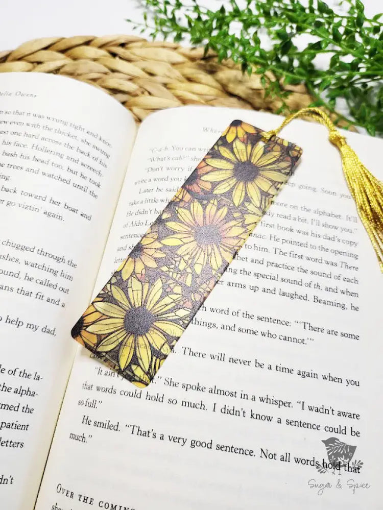 Sunflower Acrylic Bookmark Engraved Gifts