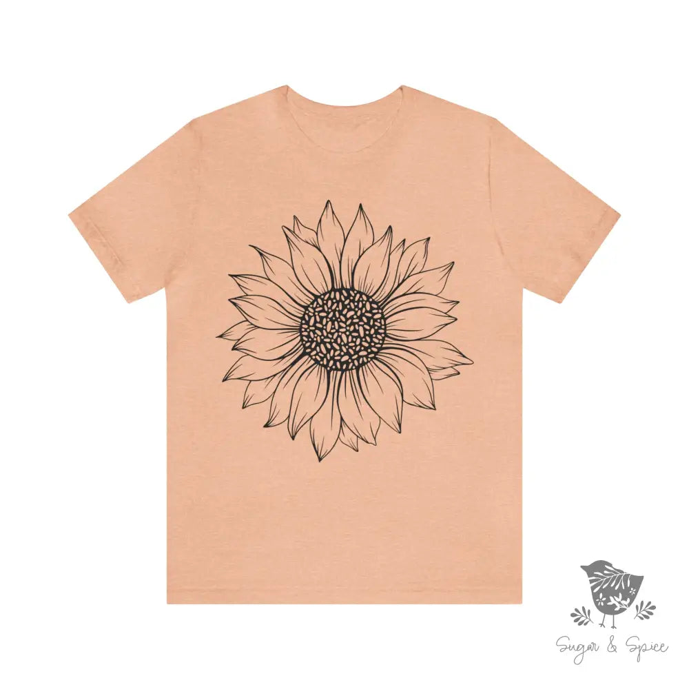 Sunflower Floral T-Shirt - Premium T-Shirt from Printify - Just $22.38! Shop now at Sugar and Spice Paper