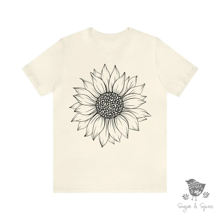 Sunflower Floral T-Shirt Natural / S