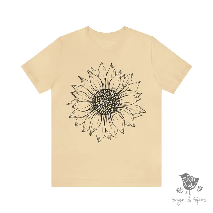 Sunflower Floral T-Shirt Soft Cream / S