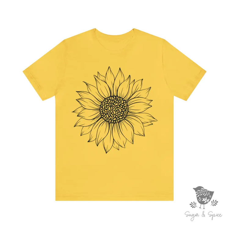 Sunflower Floral T-Shirt Yellow / S