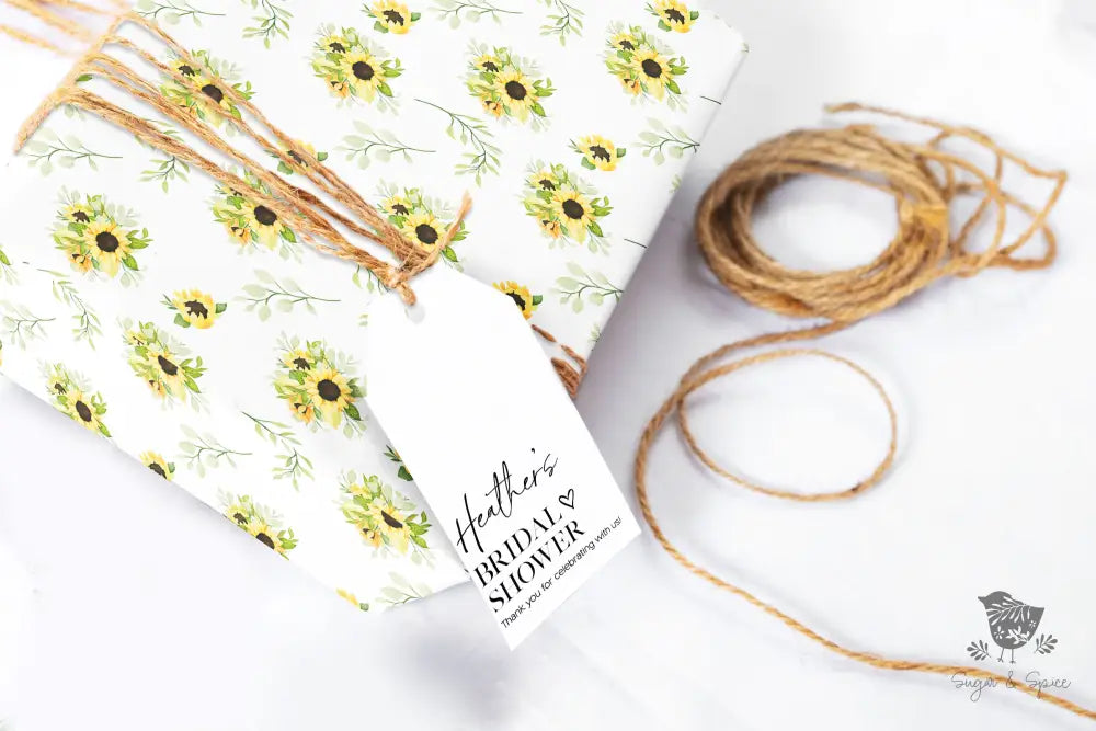 Sunflower Greenery Wrapping Paper - Premium Craft Supplies & Tools > Party & Gifting > Packaging & Wrapping from Sugar and Spice Invitations - Just $26.10! Shop now at Sugar and Spice Paper