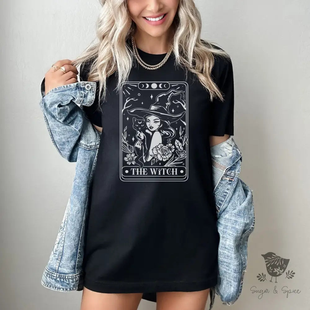 The Witch Tarot Card Unisex T-Shirt - Premium T-Shirt from Printify - Just $22.60! Shop now at Sugar and Spice Paper