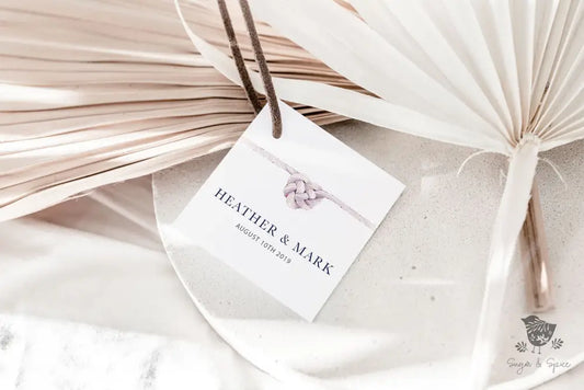 Tie the Knot Gift Tags - Premium Craft Supplies & Tools > Party & Gifting > Labels, Stickers & Tags > Tags from Sugar and Spice Invitations - Just $24! Shop now at Sugar and Spice Paper