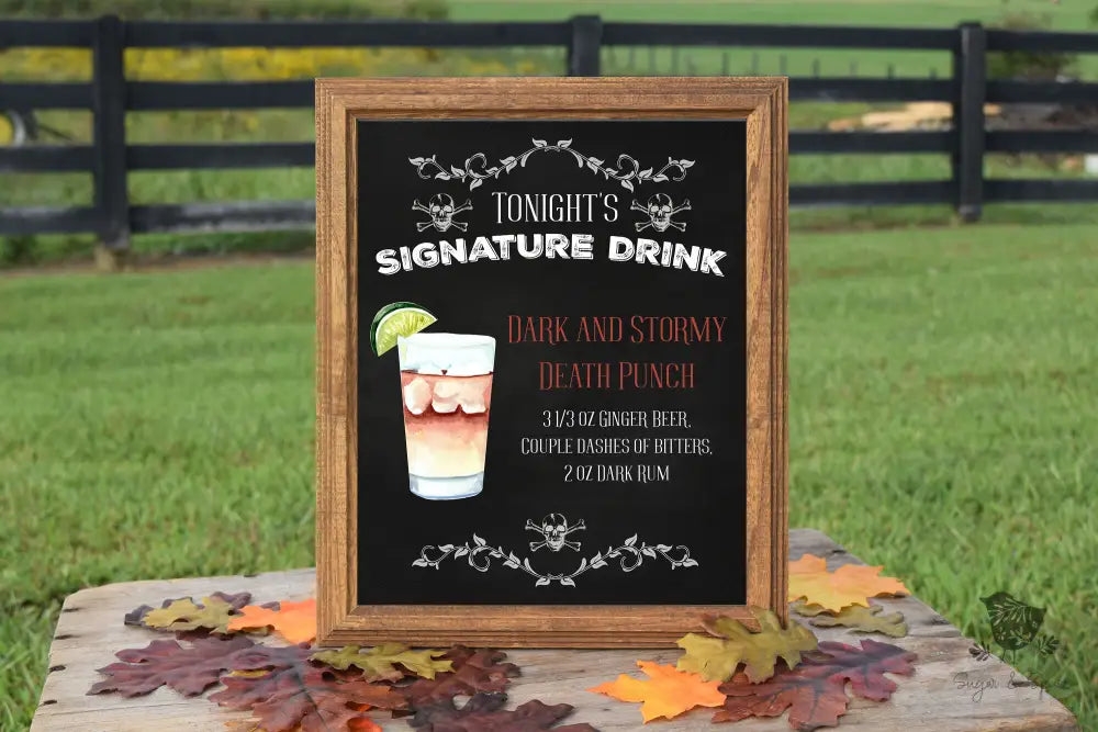 Tonights Halloween Signature Drink Sign - Premium  from Sugar and Spice Invitations - Just $25! Shop now at Sugar and Spice Paper