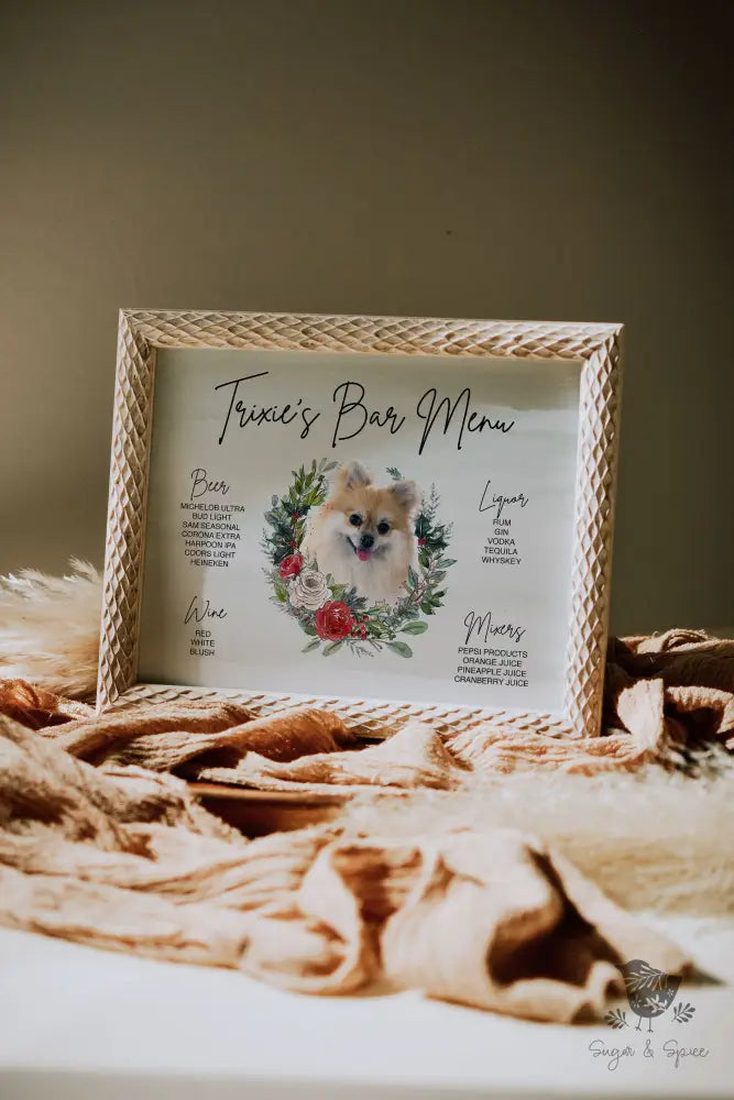 Trixie's Bar Pet Signature Drink Sign - Premium  from Sugar and Spice Invitations - Just $35! Shop now at Sugar and Spice Paper
