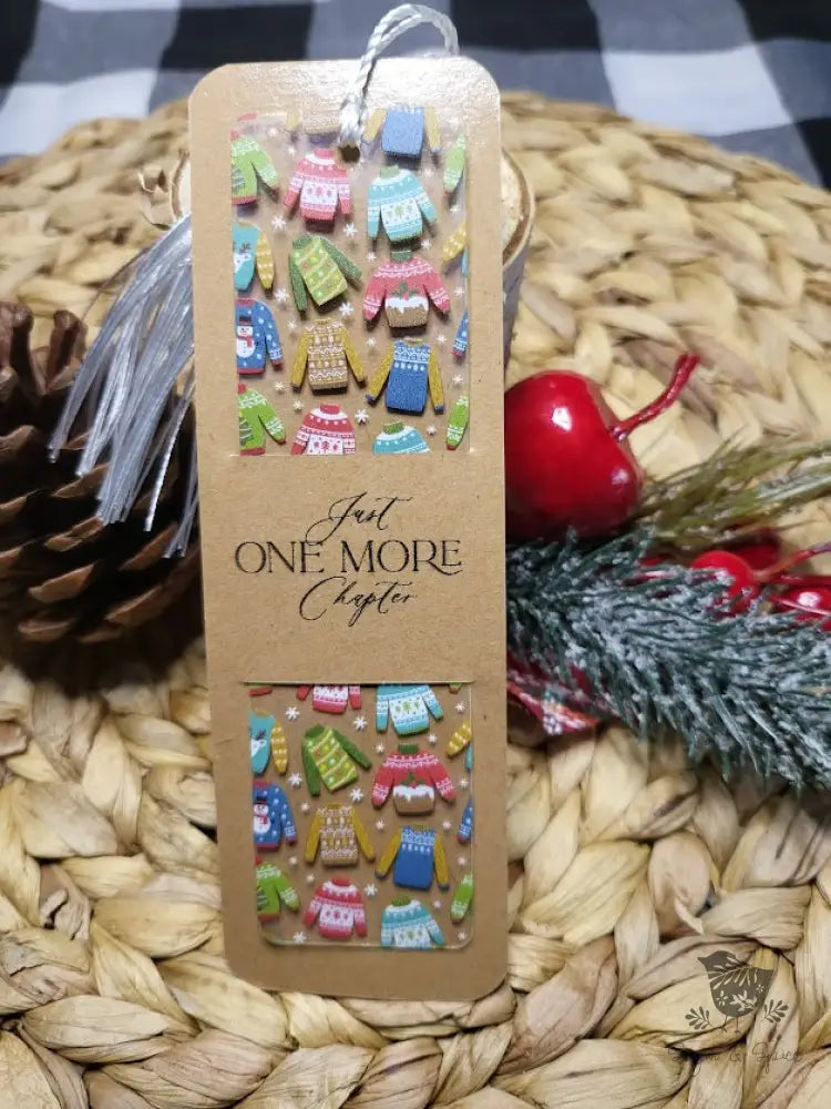 Ugly Sweater Holiday Acrylic Bookmark - Premium Engraved Gifts from Sugar and Spice - Just $4.87! Shop now at Sugar and Spice Paper