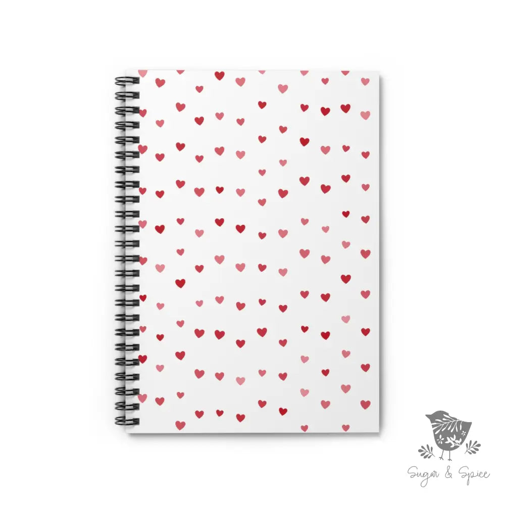 Valentine Hearts Spiral Notebook - Ruled Line One Size Paper Products