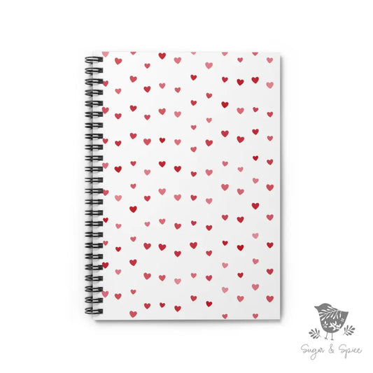 Valentine Hearts Spiral Notebook - Premium Paper products from Printify - Just $14! Shop now at Sugar and Spice Paper