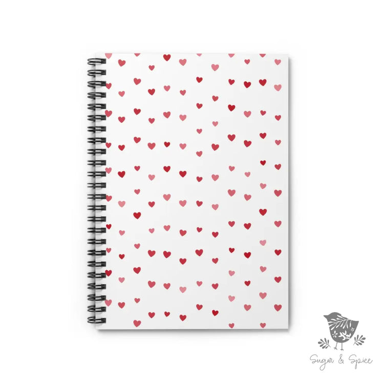 Valentine Hearts Spiral Notebook - Ruled Line One Size Paper Products