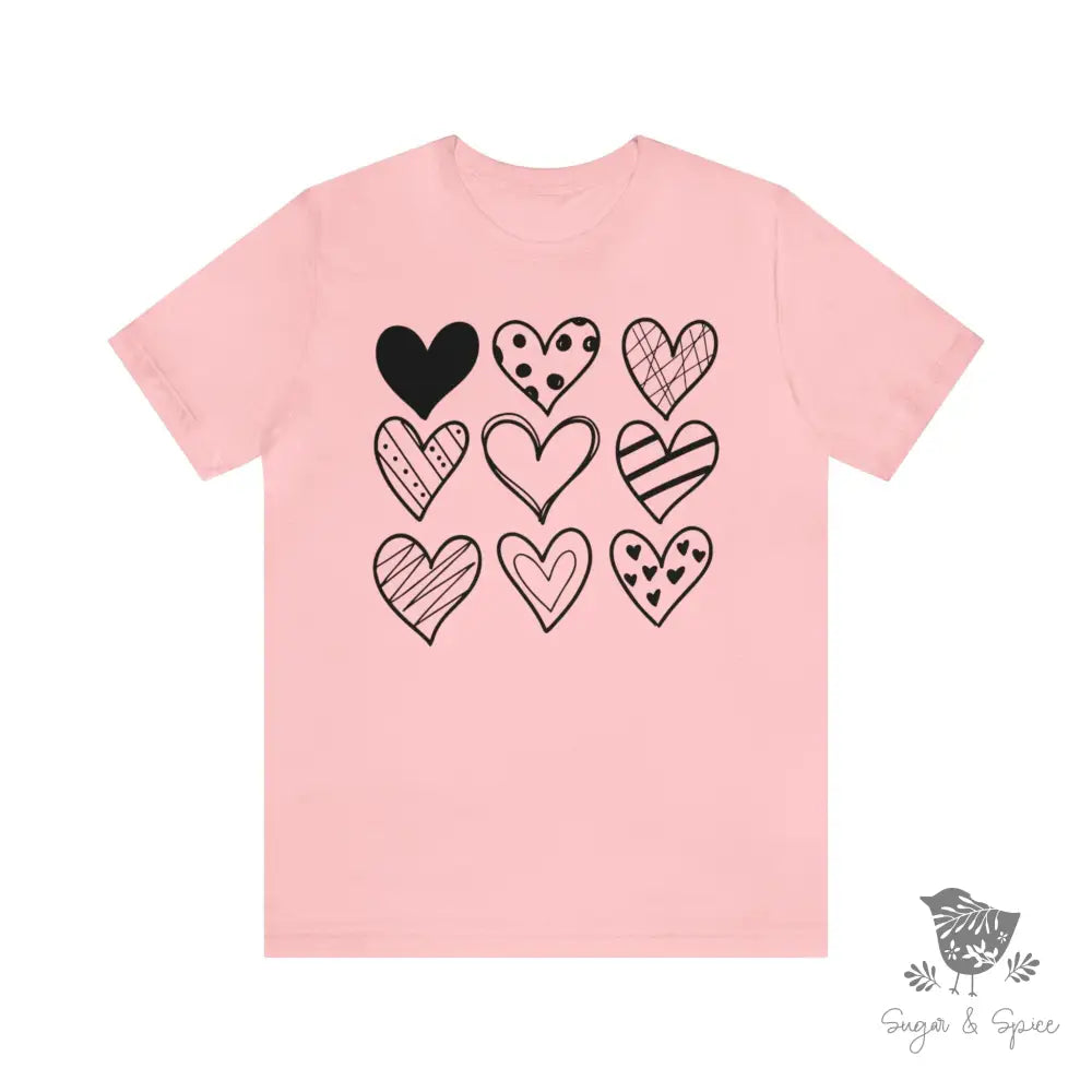 Valentine Nine Handmade Hearts T-Shirt - Premium T-Shirt from Printify - Just $21.86! Shop now at Sugar and Spice Paper