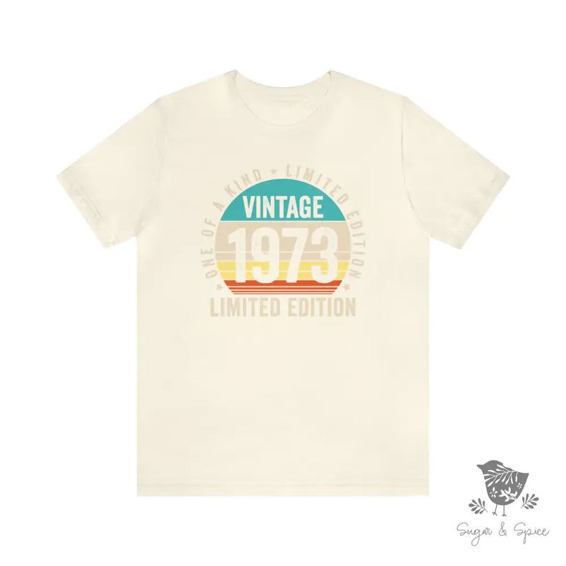 Vintage 1973 Birthday T-Shirt Natural / S