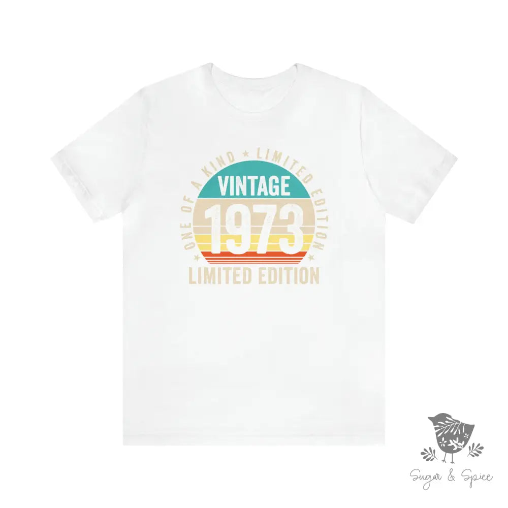 Vintage 1973 Birthday T-Shirt - Premium T-Shirt from Printify - Just $22.38! Shop now at Sugar and Spice Paper
