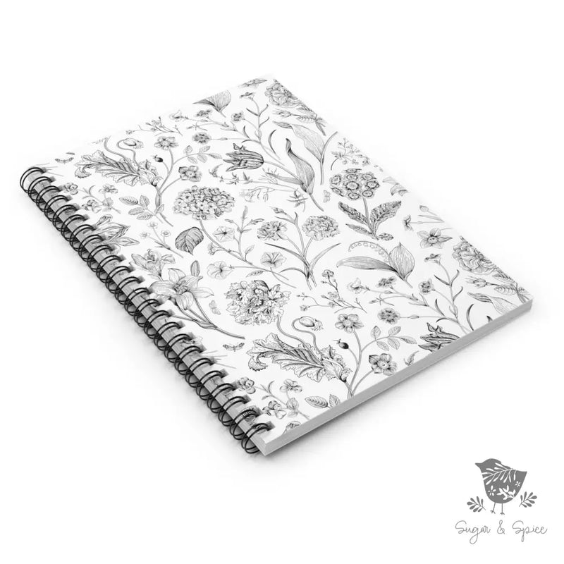 Vintage Garden Flowers Spiral Notebook - Premium Paper products from Printify - Just $15! Shop now at Sugar and Spice Paper