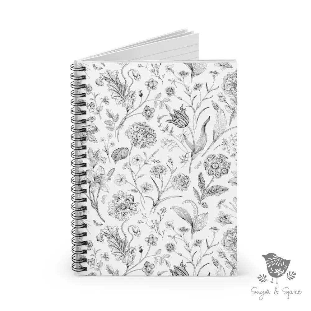 Vintage Garden Flowers Spiral Notebook - Premium Paper products from Printify - Just $15! Shop now at Sugar and Spice Paper