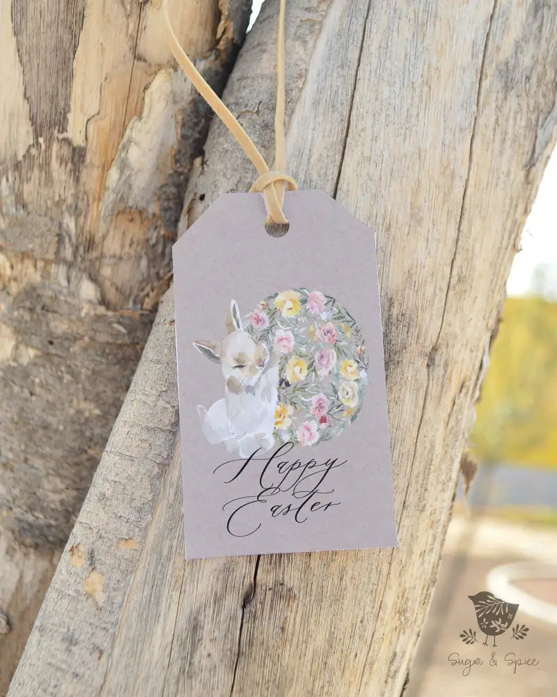Watercolor Bunny Easter Gift Tag - Premium Craft Supplies & Tools > Party & Gifting > Labels, Stickers & Tags > Tags from Sugar and Spice Invitations - Just $26! Shop now at Sugar and Spice Paper
