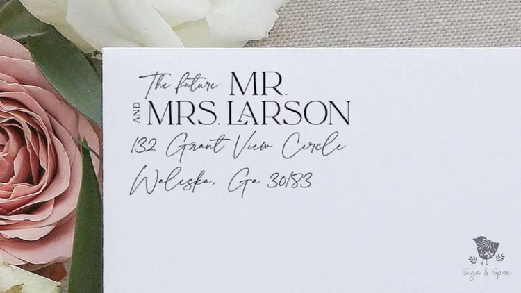 Wedding Or Family Elegant Address Stamp Craft Supplies & Tools > Stamps Seals
