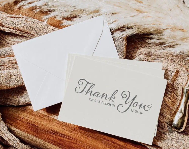 Wedding Thank You Card - Premium Paper & Party Supplies > Paper > Invitations & Announcements > Invitations from Sugar and Spice Invitations - Just $2.50! Shop now at Sugar and Spice Paper