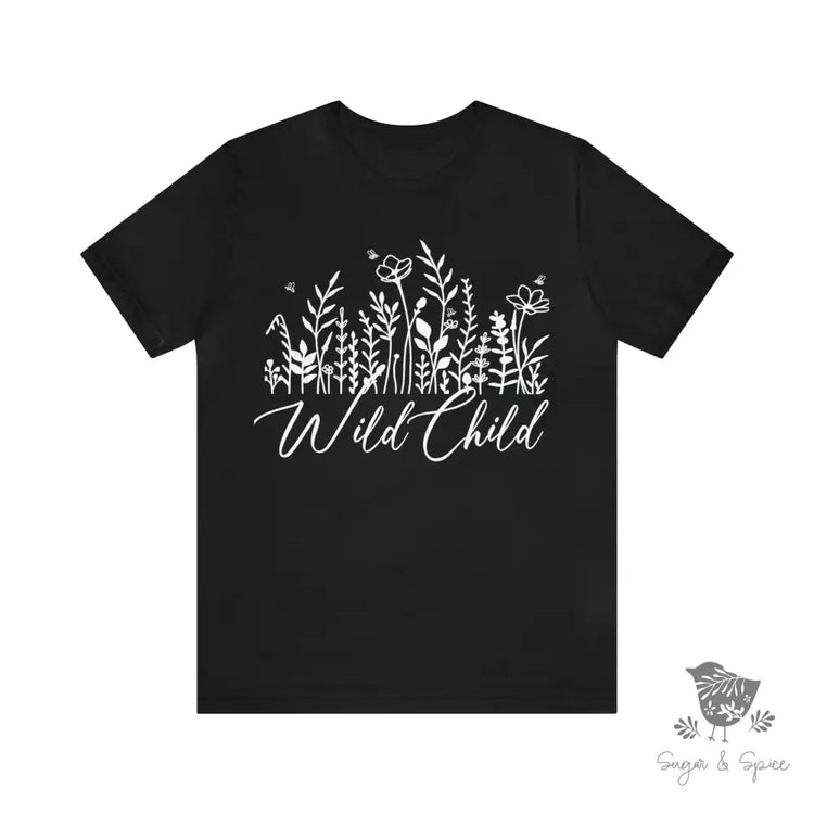 Wild Child Wildflower T-Shirt Black / S