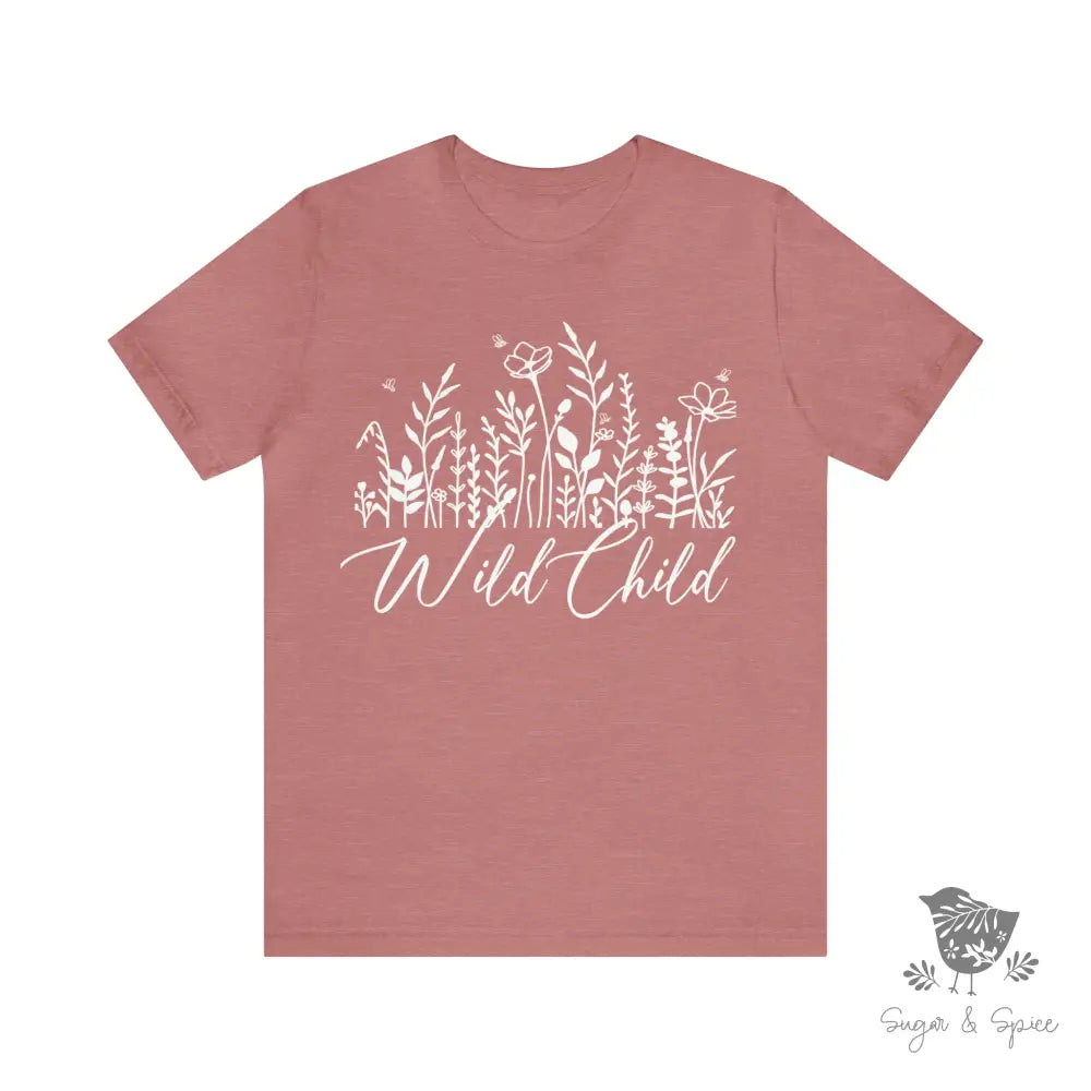 Wild Child Wildflower T-Shirt Heather Mauve / S