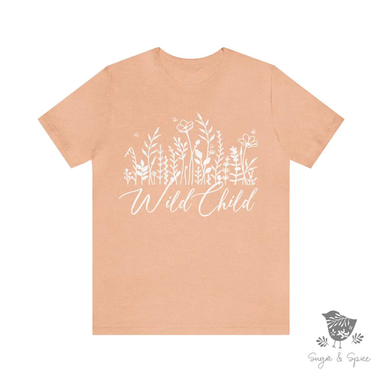 Wild Child Wildflower T-Shirt Heather Peach / S