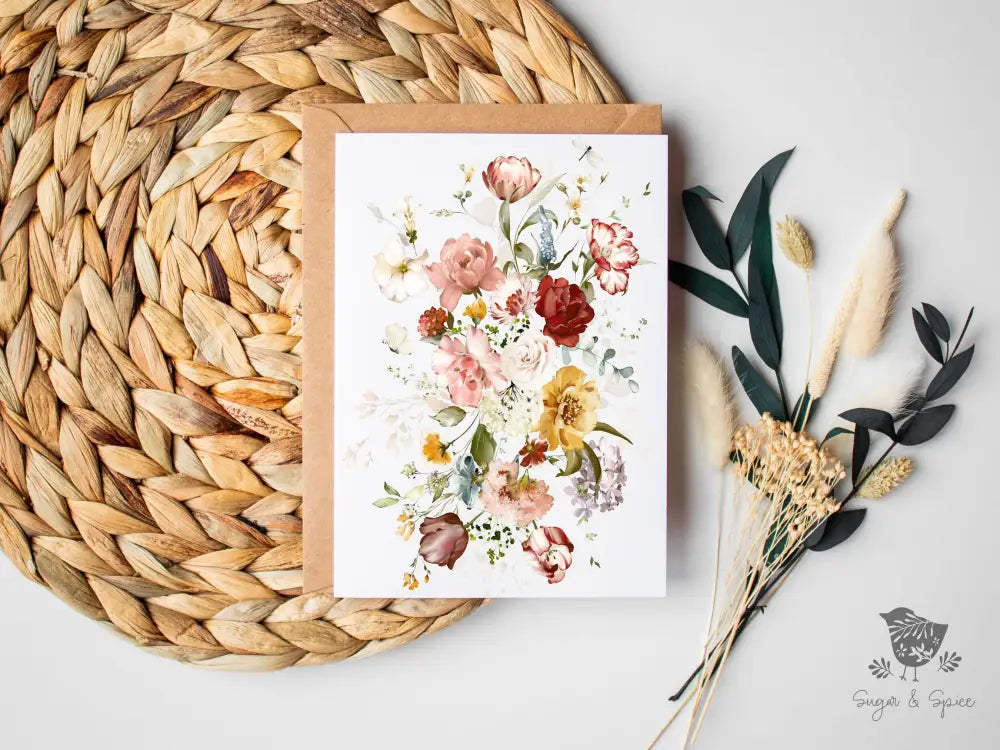 Wild Flower Greeting Card - Premium  from Sugar and Spice Invitations - Just $5! Shop now at Sugar and Spice Paper