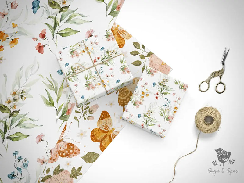 Wild Flowers Wrapping Paper - Premium Craft Supplies & Tools > Party & Gifting > Packaging & Wrapping from Sugar and Spice Invitations - Just $26.10! Shop now at Sugar and Spice Paper