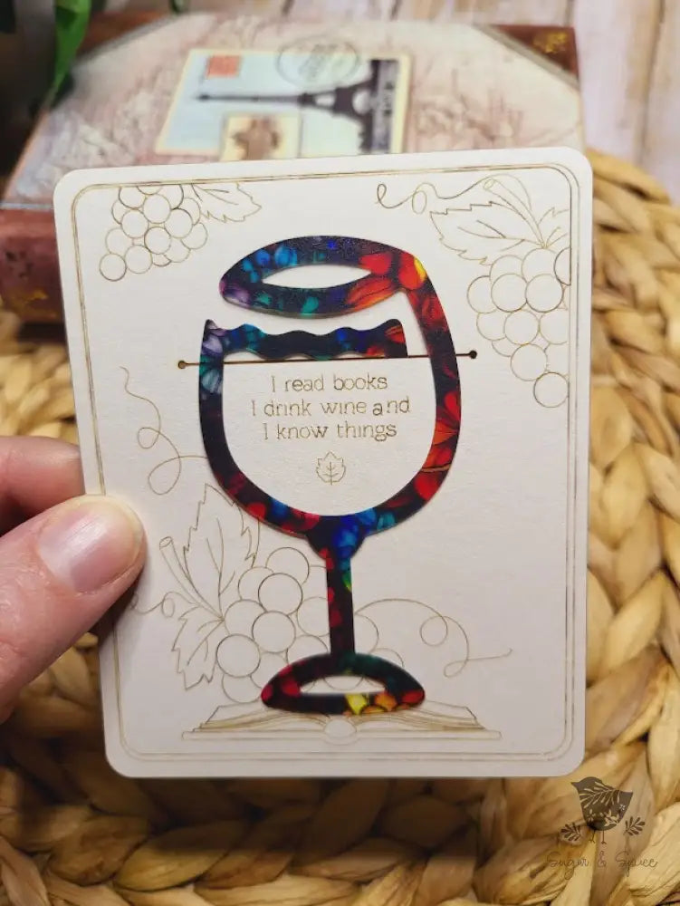 Wine Shaped Acrylic Bookmark - Premium Engraved Gifts from Sugar and Spice - Just $3.75! Shop now at Sugar and Spice Paper