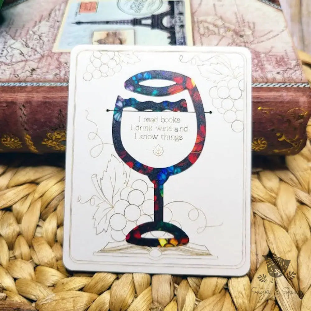Wine Shaped Acrylic Bookmark - Premium Engraved Gifts from Sugar and Spice - Just $3.75! Shop now at Sugar and Spice Paper