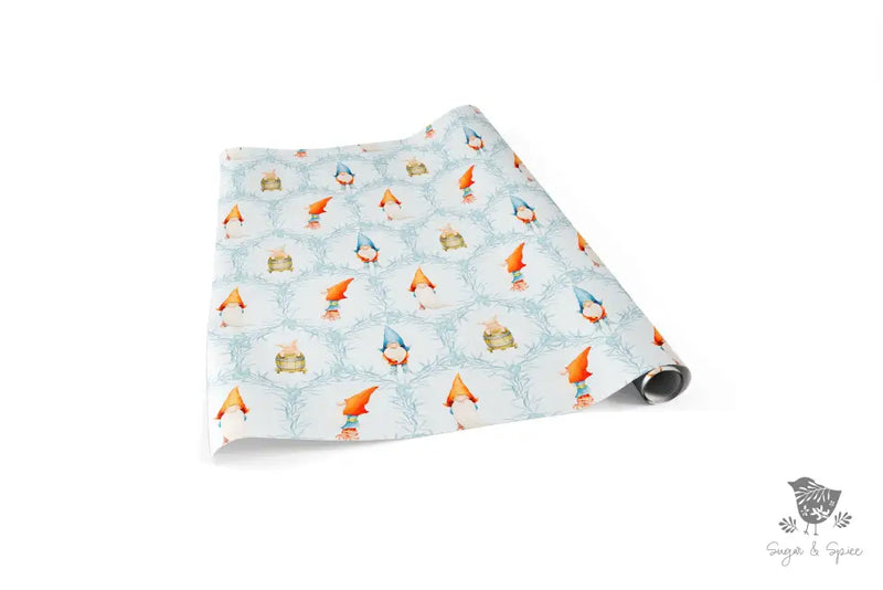 Winter Gnomes  Wrapping Paper - Premium Craft Supplies & Tools > Party & Gifting > Packaging & Wrapping from Sugar and Spice Invitations - Just $26.10! Shop now at Sugar and Spice Paper