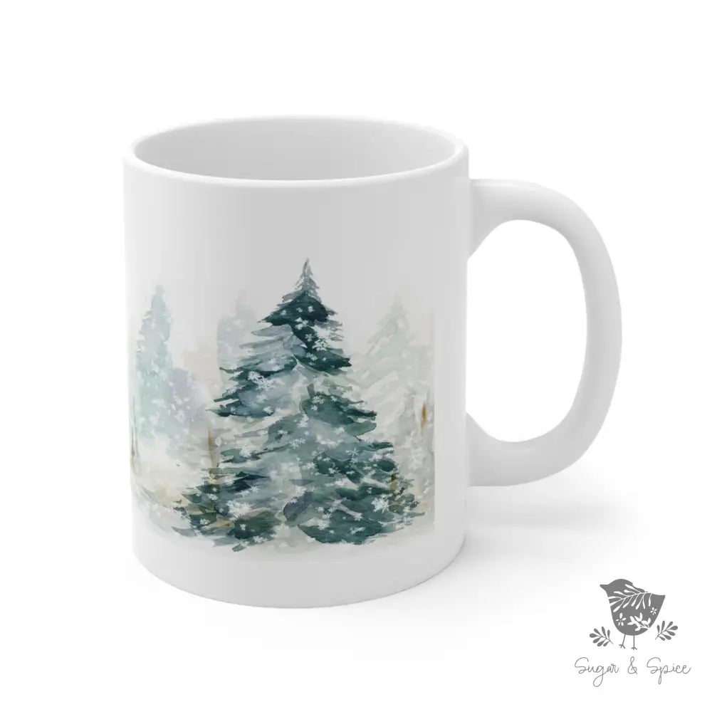 Winter Woodland Ceramic Mug - Premium Mug from Printify - Just $18! Shop now at Sugar and Spice Paper