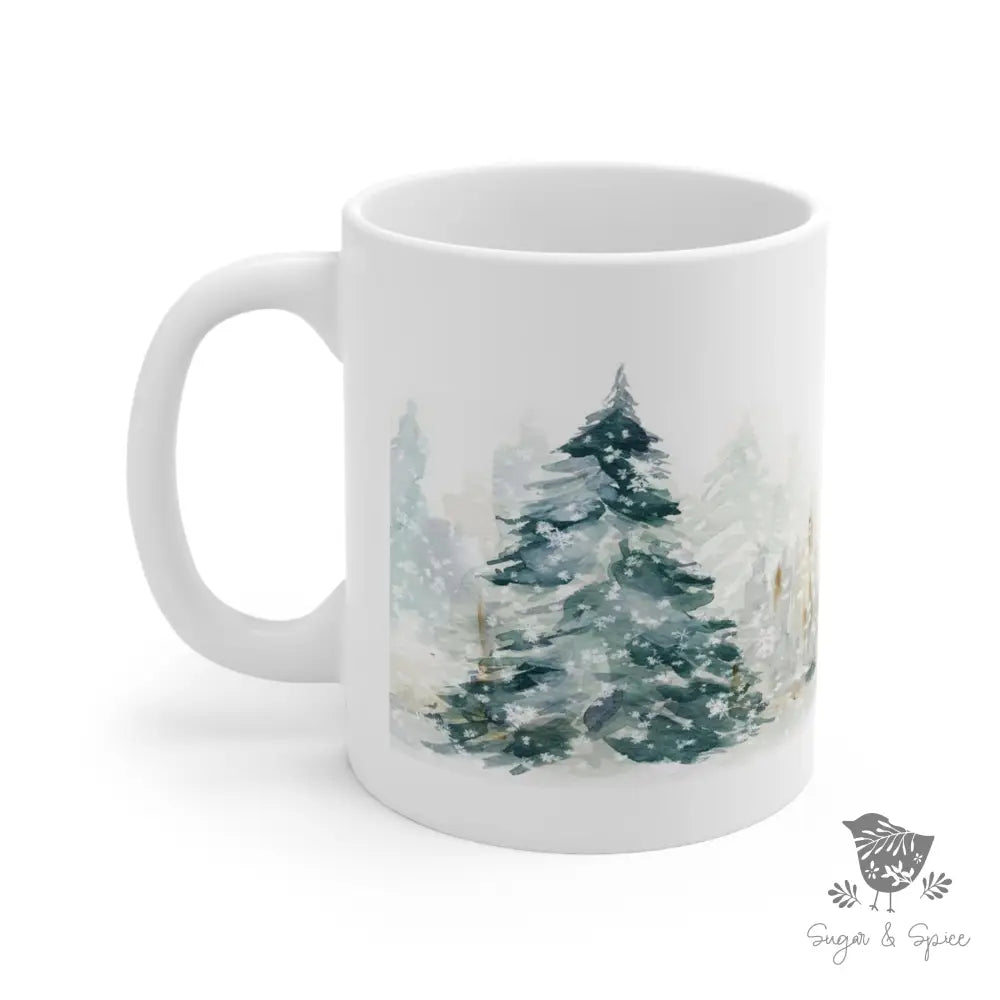 Winter Woodland Ceramic Mug - Premium Mug from Printify - Just $18! Shop now at Sugar and Spice Paper