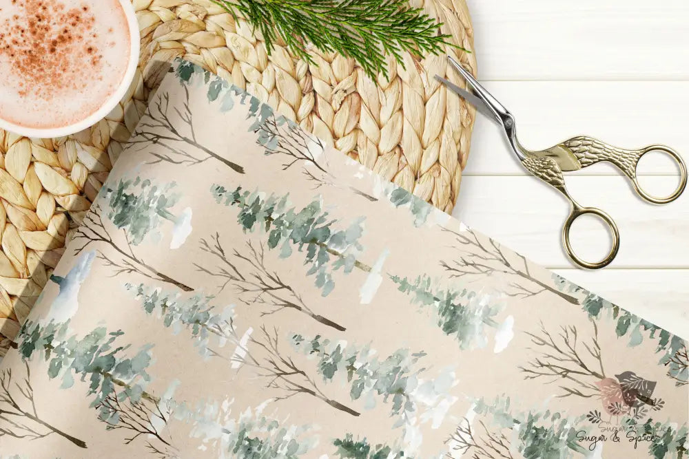 Winter Woodland Kraft Wrapping Paper - Premium Craft Supplies & Tools > Party & Gifting > Packaging & Wrapping from Sugar and Spice Invitations - Just $26.10! Shop now at Sugar and Spice Paper