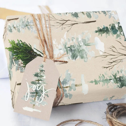 Winter Woodland Kraft Wrapping Paper Craft Supplies & Tools > Party Gifting Packaging
