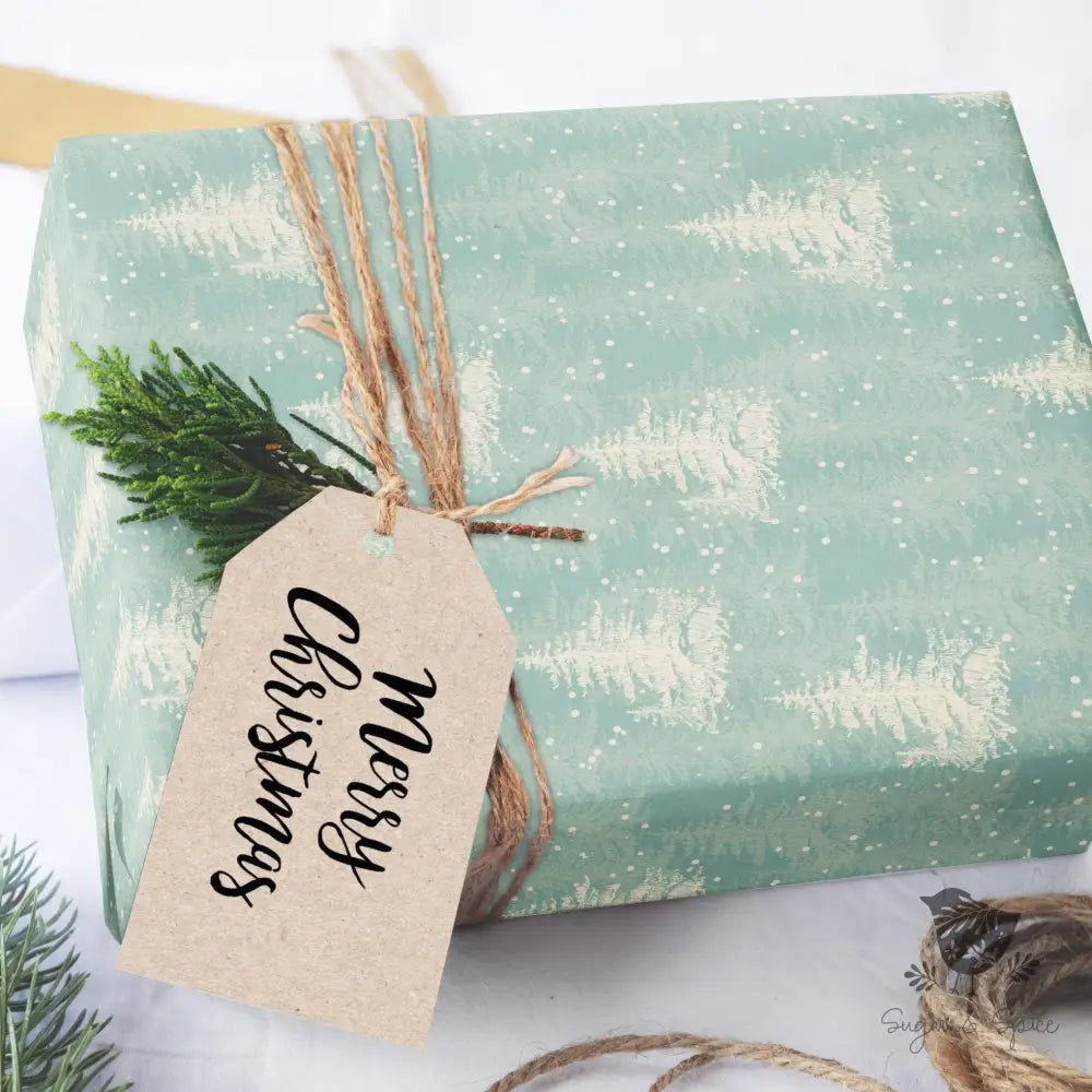 Winter Woodland Trees Wrapping Paper - Premium Craft Supplies & Tools > Party & Gifting > Packaging & Wrapping from Sugar and Spice Invitations - Just $26.10! Shop now at Sugar and Spice Paper