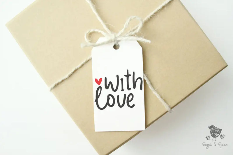 With Love Red Heart Gift Tag - Premium Craft Supplies & Tools > Party & Gifting > Labels, Stickers & Tags > Tags from Sugar and Spice Invitations - Just $24! Shop now at Sugar and Spice Paper
