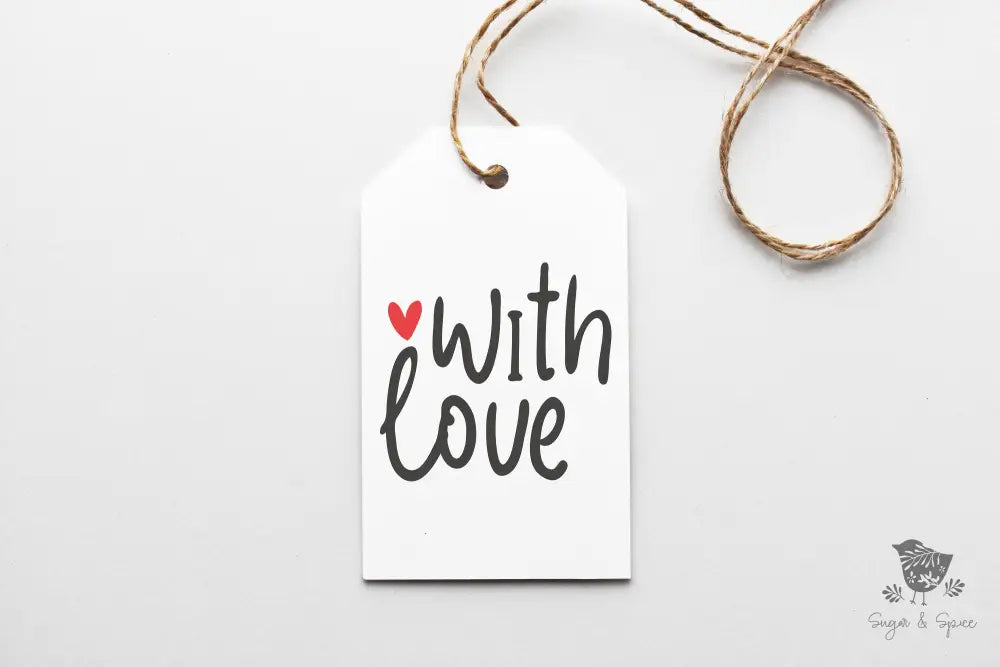 With Love Red Heart Gift Tag - Premium Craft Supplies & Tools > Party & Gifting > Labels, Stickers & Tags > Tags from Sugar and Spice Invitations - Just $24! Shop now at Sugar and Spice Paper