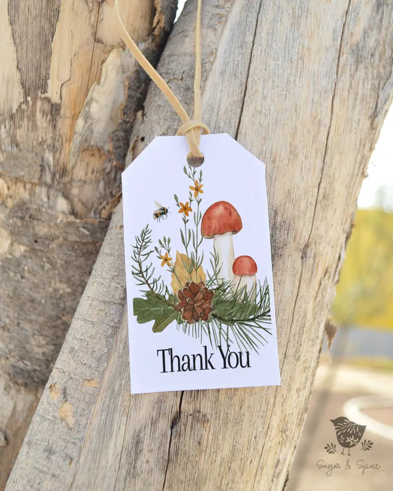 Woodland Bee Thank You Gift Tag - Premium Craft Supplies & Tools > Party & Gifting > Labels, Stickers & Tags > Tags from Sugar and Spice Invitations - Just $26! Shop now at Sugar and Spice Paper